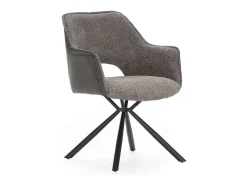 Pack de 2 sillones modelo Oliver tapizado textil gris, 81cm(alto) 60cm(ancho) 62cm(largo)