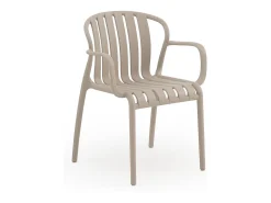Pack de 4 sillones polipropileno color camel