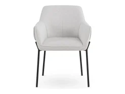 Pack de 4 sillones tapizados en chenilla color crema