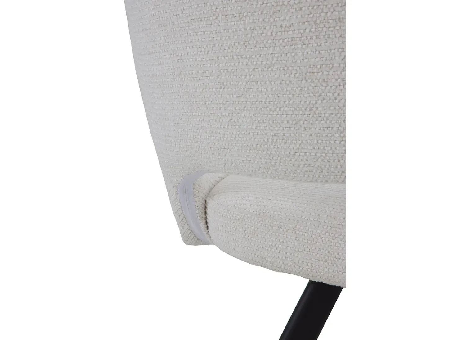 Pack de 4 sillones tapizados en chenilla color crema