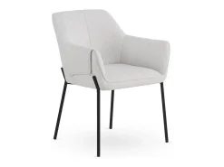 Pack de 4 sillones tapizados en chenilla color crema