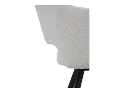 Pack de 4 sillones tapizados en chenilla color crema