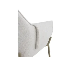 Pack de 4 sillones tapizados en chenilla color crema