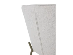 Pack de 4 sillones tapizados en chenilla color crema