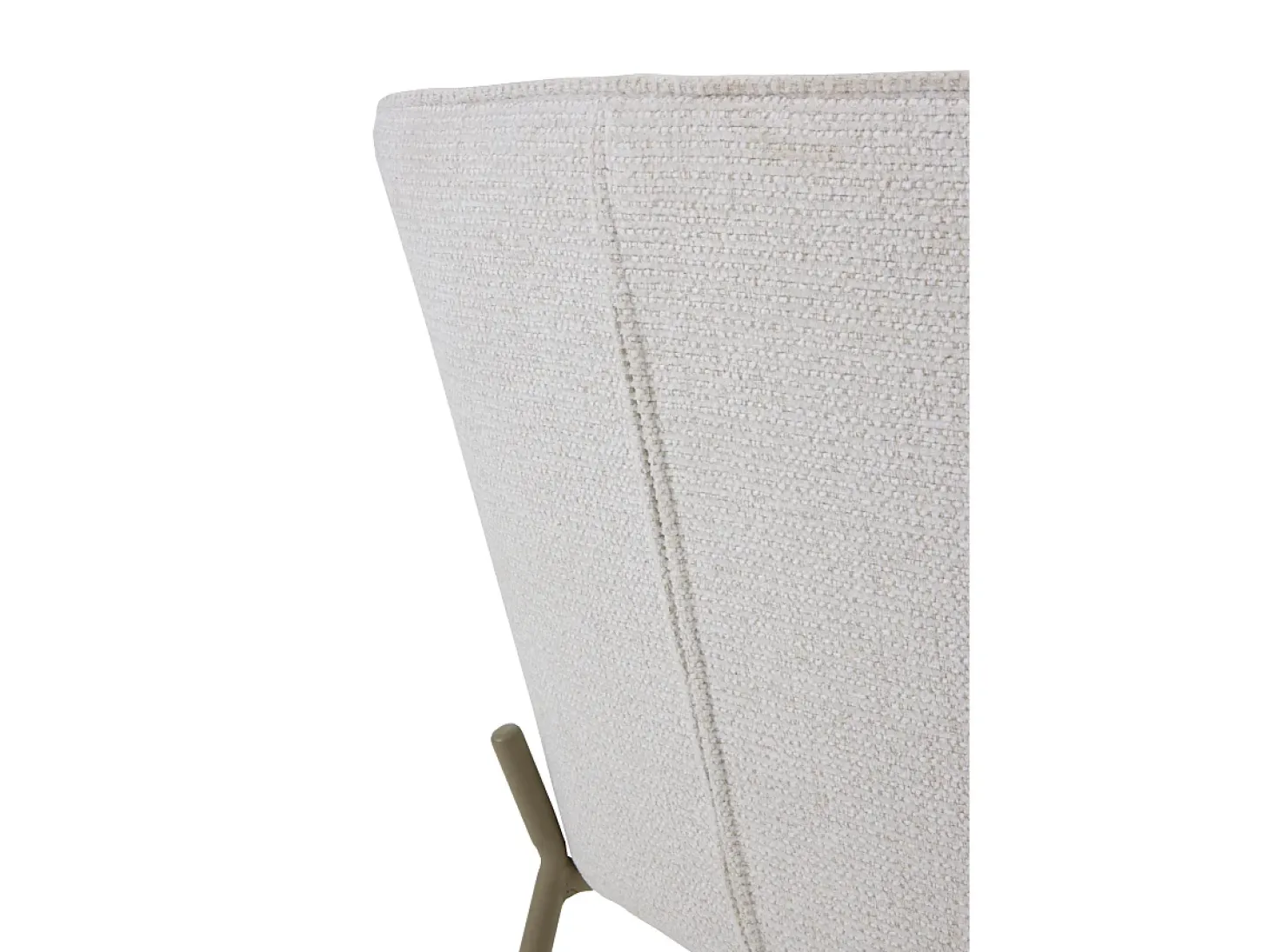 Pack de 4 sillones tapizados en chenilla color crema