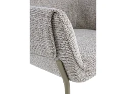 Pack de 4 sillones tapizados en chenilla color marrón