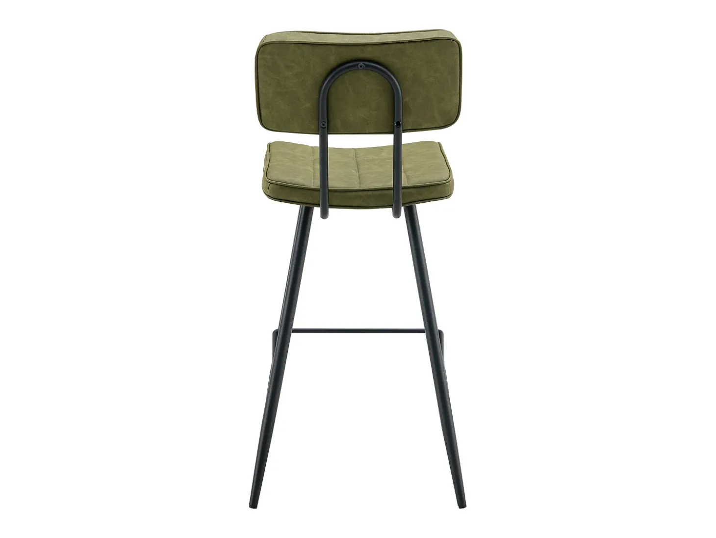 Pack de 2 taburetes de bar FERNAND de polipiel verde - HAPPY GARDEN