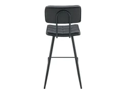 Pack de 2 taburetes de bar FERNAND de polipiel negra - HAPPY GARDEN