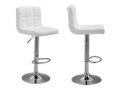 Pack de 2 taburetes de bar blancos MIKE