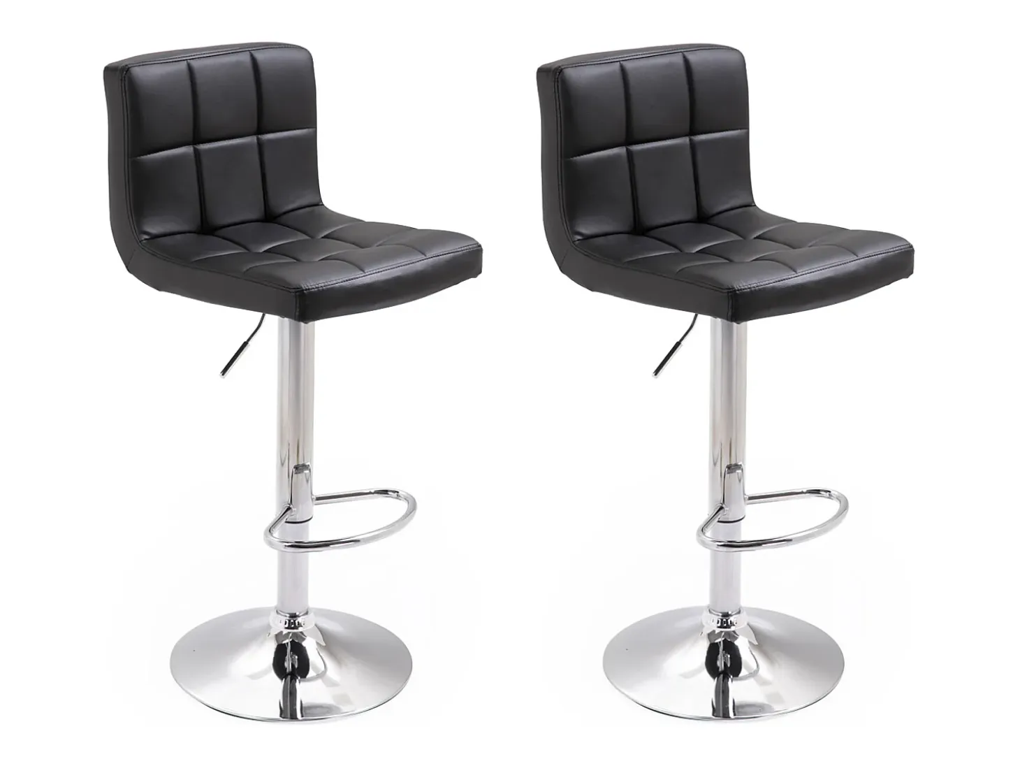 Pack de 2 taburetes de bar negros MIKE