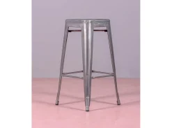 Pack de 4 taburetes metálicos de 76 cm de altura - Bistro - Metálico
