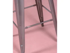 Pack de 4 taburetes metálicos de 76 cm de altura - Bistro - Metálico