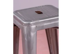 Pack de 4 taburetes metálicos de 76 cm de altura - Bistro - Metálico