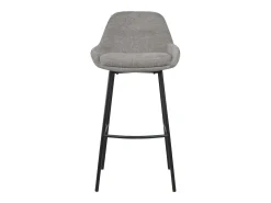 Pack de 2 taburetes para barra de 100x49x52 cm con respaldo de tela en color gris Caspi