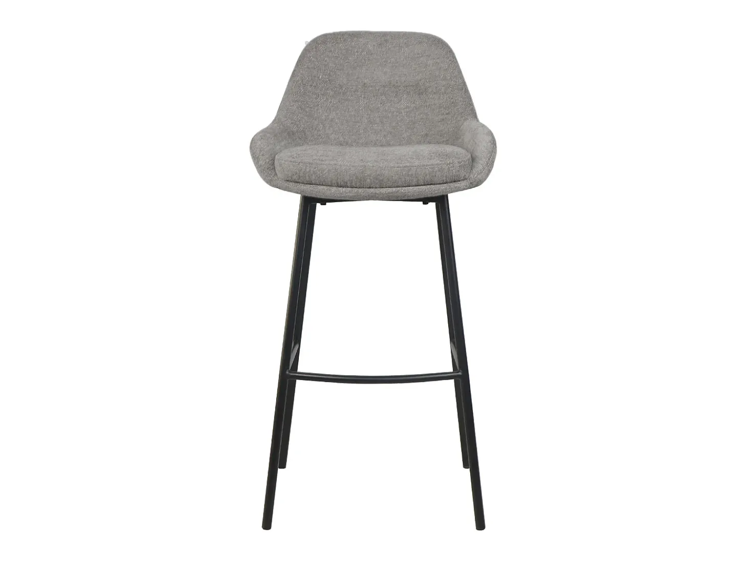 Pack de 2 taburetes para barra de 100x49x52 cm con respaldo de tela en color gris Caspi