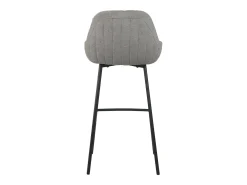 Pack de 2 taburetes para barra de 100x49x52 cm con respaldo de tela en color gris Caspi