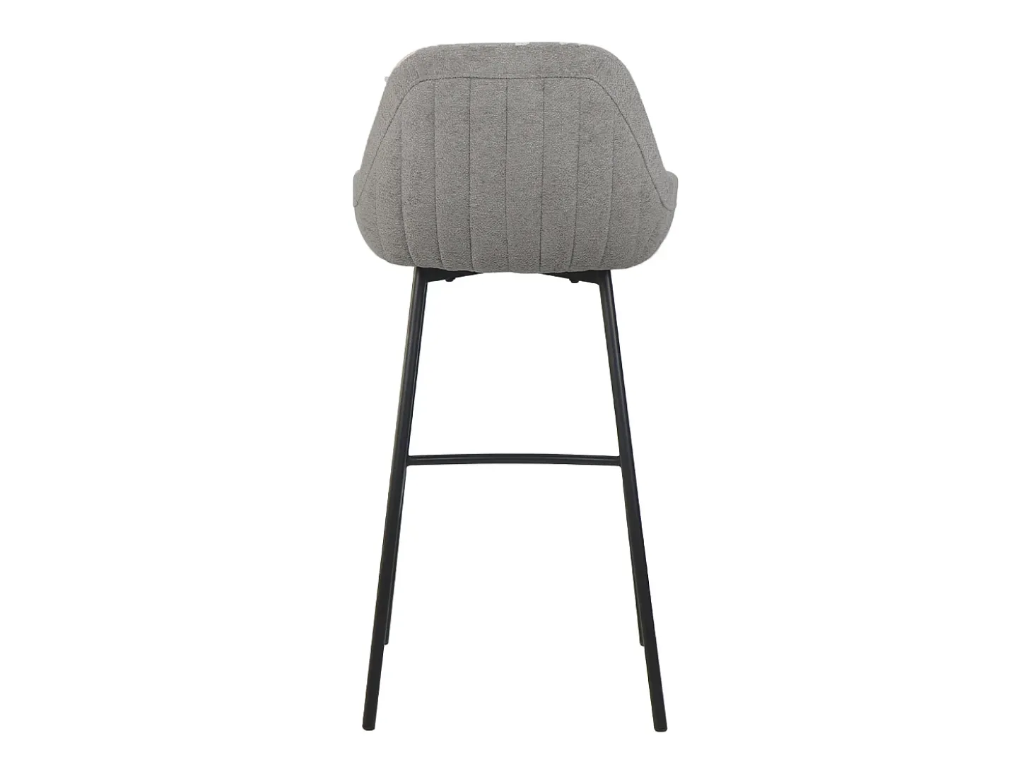Pack de 2 taburetes para barra de 100x49x52 cm con respaldo de tela en color gris Caspi
