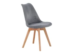 Pack de comedor Bistro color gris (4 sillas tapizadas) 84x48x54 cm