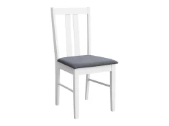 Pack mod. Classic blanco y gris melamina tapizado gris (2 sillas de cocina)