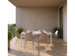Packs 6 sillas Beige 45 x 80 cm