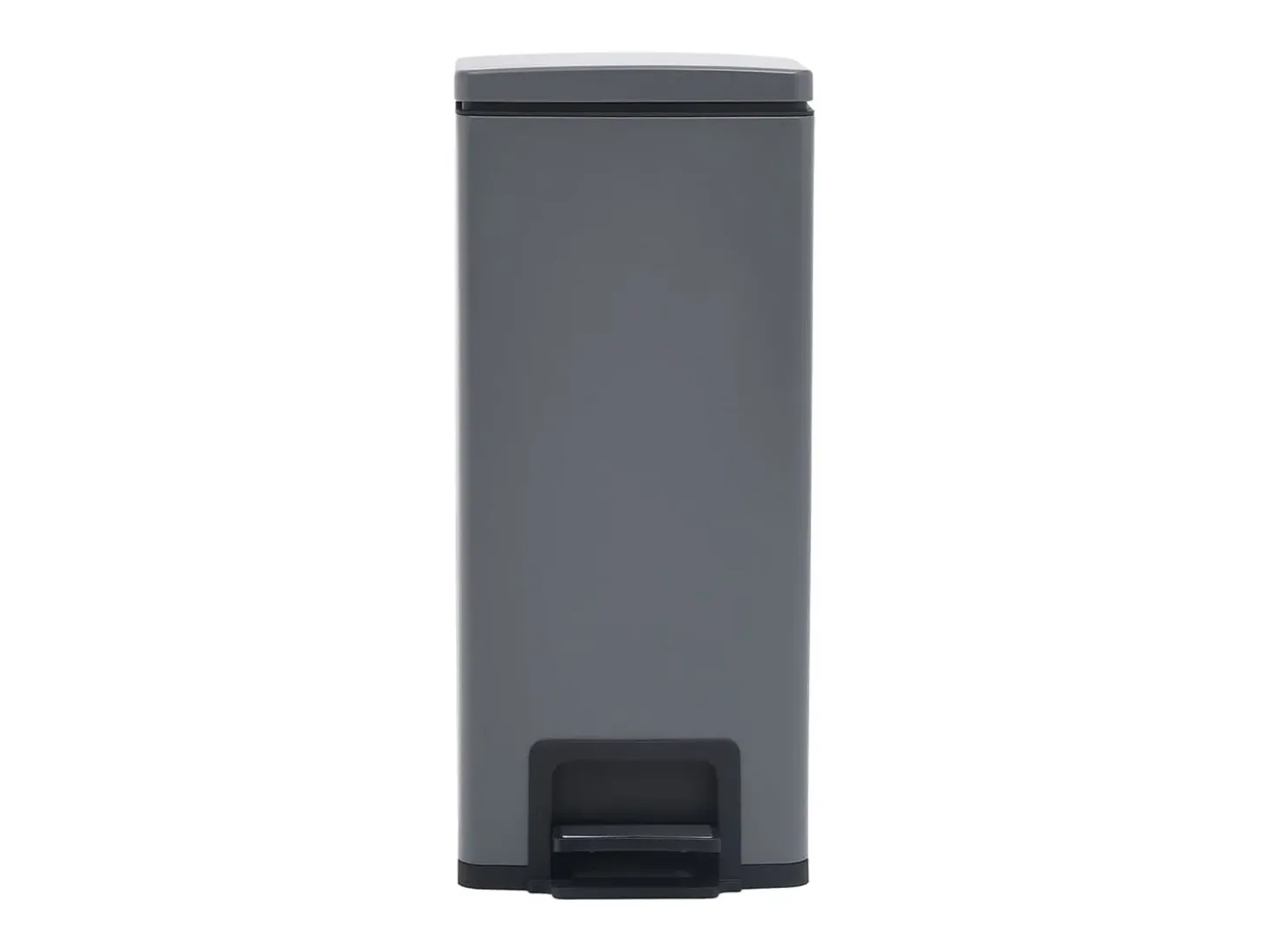 Papelera de pedal antihuellas de acero inoxidable de 30 litros gris 02_0006068