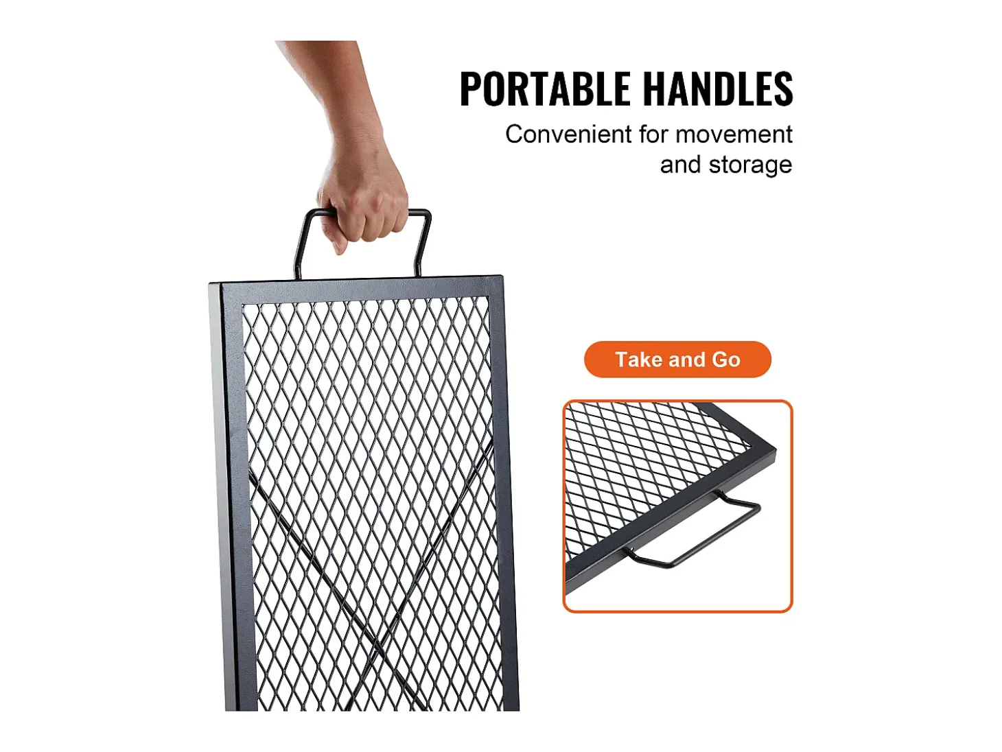 Parrilla de Cocina SucceBuy para Fogón Exterior X-Marks de 81CM, Parrilla de Cocina en Acero Robusto