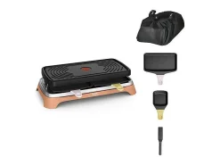 Parrilla de raclette TEFAL RE651JF0 para 8 personas 1450W - Multifunción, Grill, Plancha, Pizza Party, Brunch, Libro de recetas