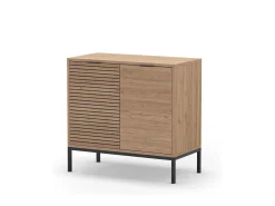 Pequeño buffet de 2 puertas y patas de metal Ariel - L80 cm