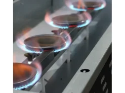 Plancha de gas 4 quemadores de acero inoxidable con utensilios, 10kw