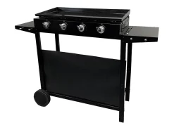Plancha de gas MÉRIDA 4 quemadores 8kW + carrito