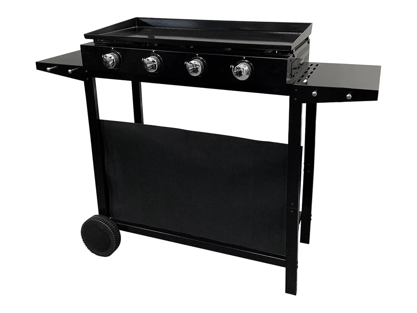 Plancha de gas MÉRIDA 4 quemadores 8kW + carrito