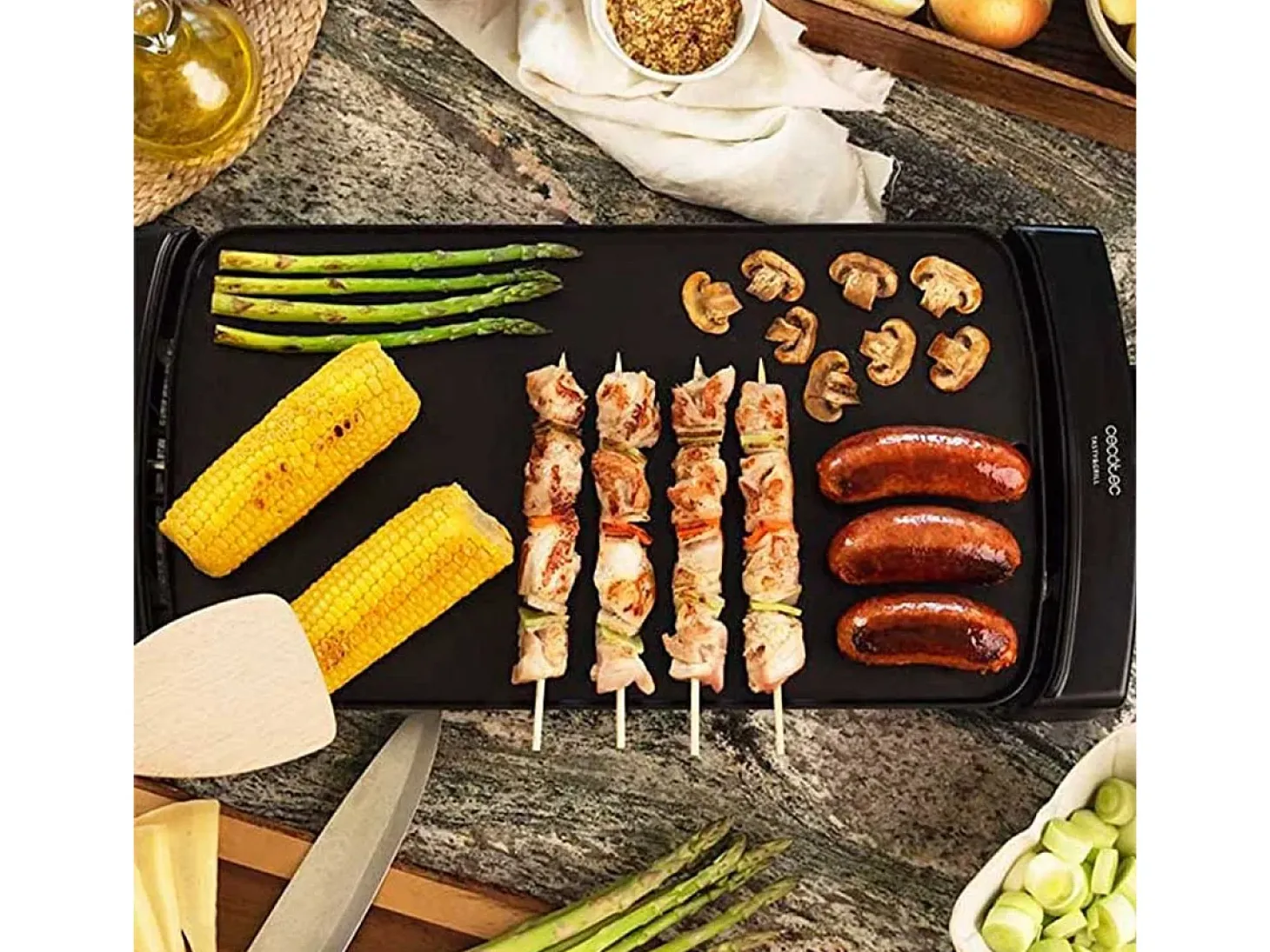 Plancha eléctrica Cecotec Tasty&Grill 3000 BlackWater 2600W negro