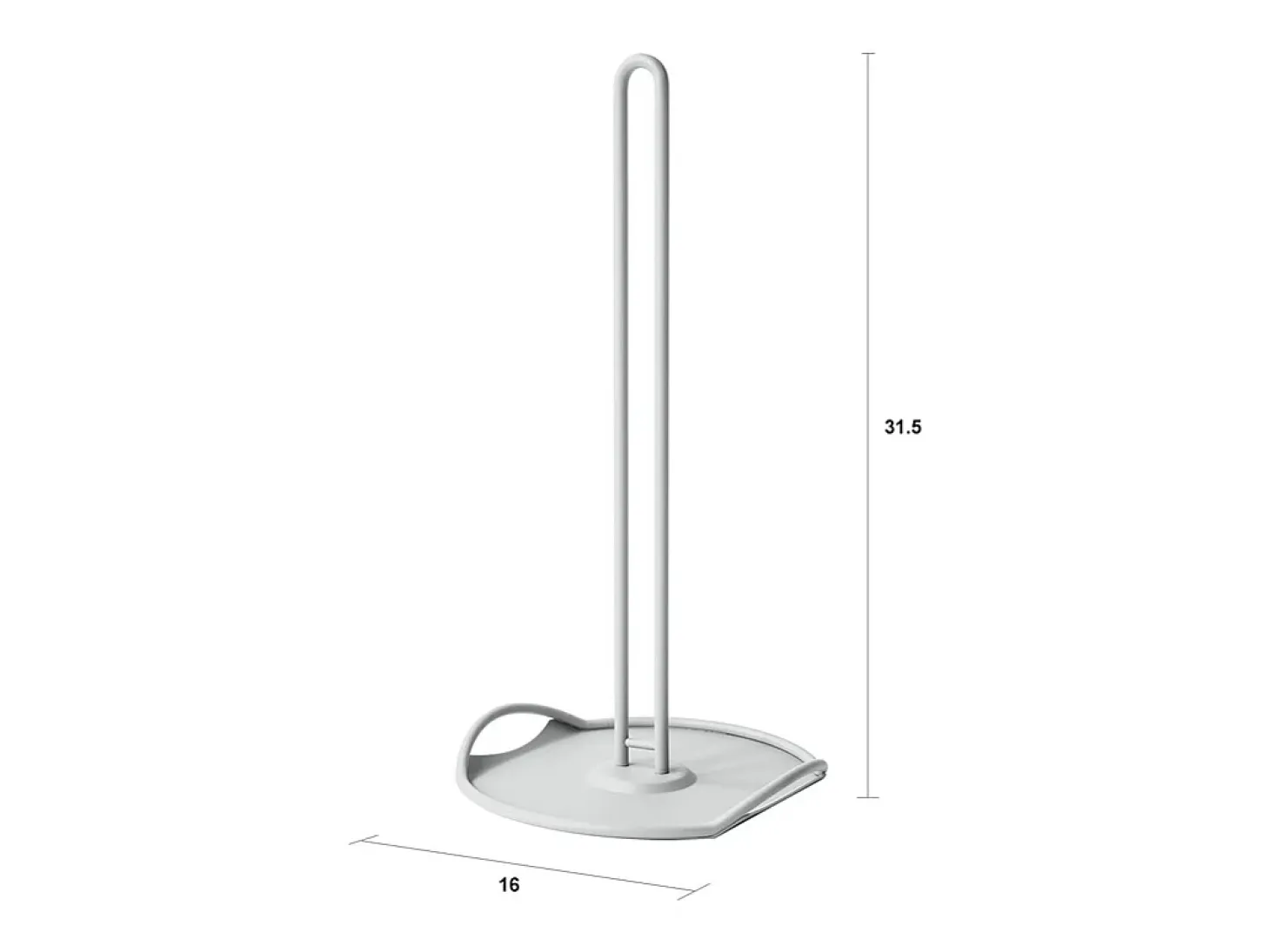 Portarrollos de cocina de metal mate Singe - Negro