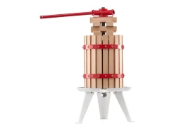 Prensa de Frutas Manual SucceBuy, para la Fabricación del Vino, 6 L Cesta de Madera, con dos Bolsas Filtrantes Aptas para Uso Alimentario