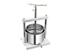 Prensa Manual para Vinificación en Casa SucceBuy, 5 L, Acero Inoxidable, Extractor de Zumo para Sidra, Manzana, Uva, Miel