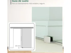 Puerta corredera esmerilado con rayas 200x213 cm HOMCOM