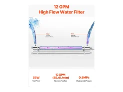 Purificador de Agua UV SucceBuy, 45,4 l/min Para Agua Potable Limpia