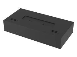 Quemador de bioetanol insertable de encimera negro mate en acero inoxidable 50cm