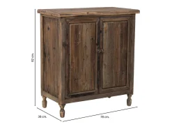 Recibidor de madera con 2 puertas marrón