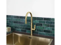 Reflet mezclador para fregadero dorado cepillado Essebagno