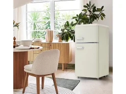 Refrigerador de doble puerta con ajustes y ruedas - 72L - 120kWh/año - Nivel de ruido bajo de 39 dB - Clase E - 45x44x91cm