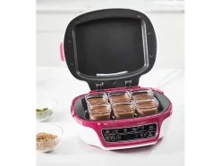 Robot de cocina pastelero Tefal Cake Factory Délices 1100W blanco/frambuesa con 5 programas y moldes CreaBake incluidos