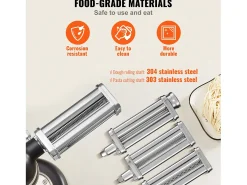 Rodillo para Massa SucceBuy Lote de 3 Accesorios para Masa para Mezcladora KitchenAid Conjunto de Cortapasta con Rodillos