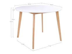 Ronde tafel VOJENS – Scandinavische elegantie en alledaagse gezelligheid-Color Negro