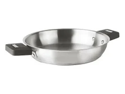 Sartén de acero inoxidable de 28 cm con mango desmontable y sistema Click & Lock - Colección COMBI de LACOR