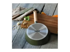 Sartén Ector 20cm Kaki de Aluminio con Mango de Madera - Revestimiento Antiadherente de Cerámica