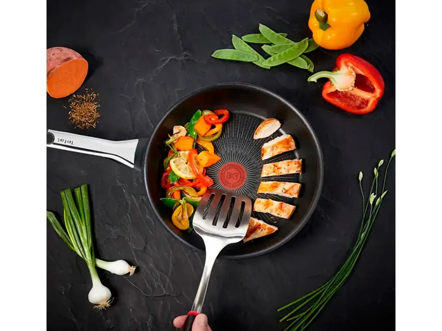 Sartén Excellence Tefal revestimiento antiadherente sistema Thermo-Fusion+ negro 28 cm