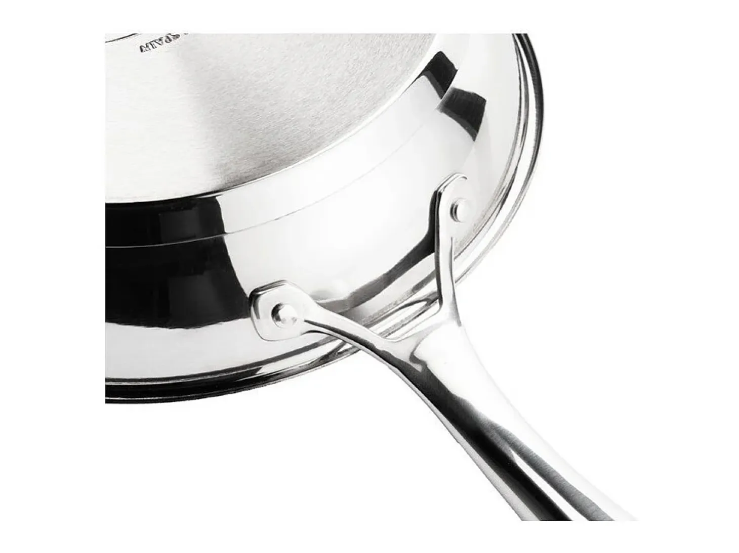 Sartén INOXIBAR 32 cm de acero inoxidable 18% Triply, mango ergonómico, para todo tipo de fuegos incluyendo inducción