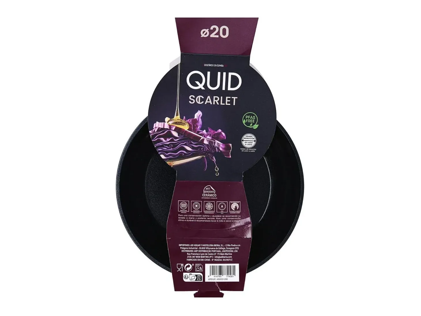 Sartén Scarlet Quid aluminio forjado negro Ø20 cm