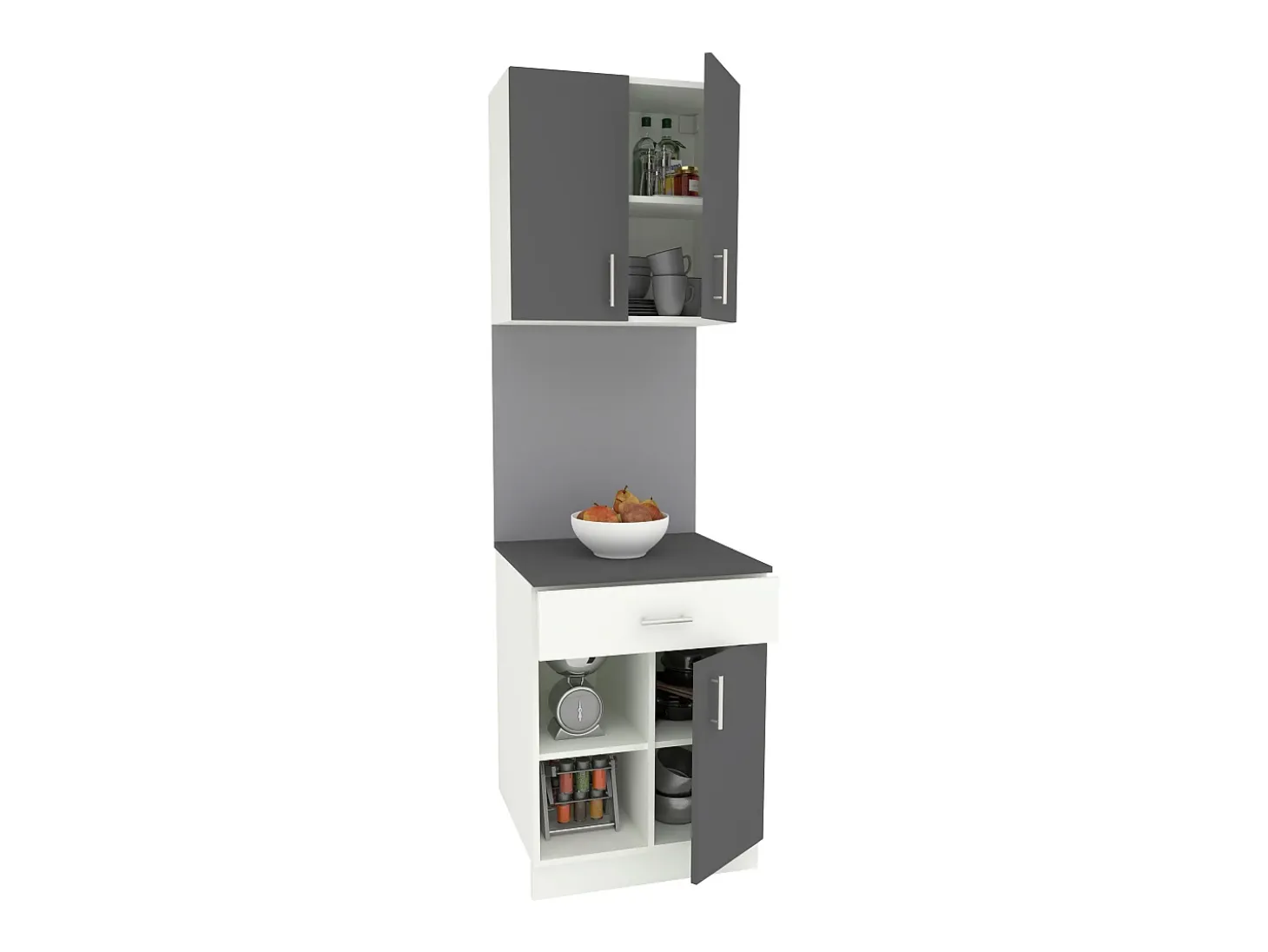 Set Cocina Berna haaus, Antracita/Blanco, L 60 cm